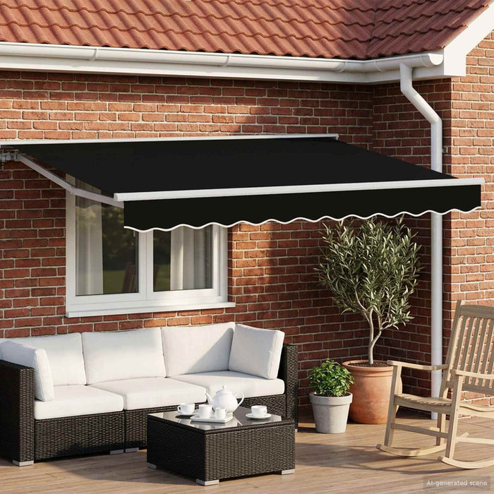Cort electric retractabil Negru și Alb 3,5 x 2,5 m - WALTI WALTI