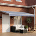 Cort electric retractabil Albastru și Alb 4 × 3 m - WALTI WALTI