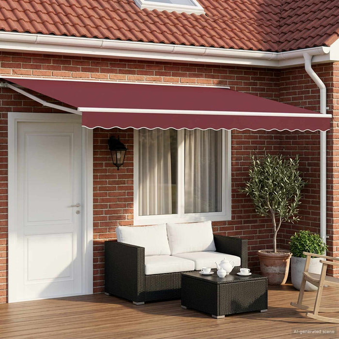 Cort electric retractabil Bordo și Alb 4 × 3 m - WALTI WALTI