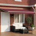 Cort electric retractabil Bordo și Alb 4 × 3 m - WALTI WALTI