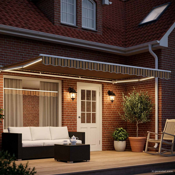 Cort electric retractabil Galben, Gri și Alb 4 × 3 m - WALTI WALTI