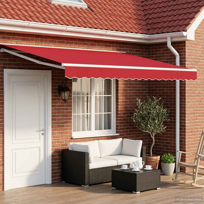 Cort electric retractabil Roșu și Alb 4 × 3 m - WALTI WALTI