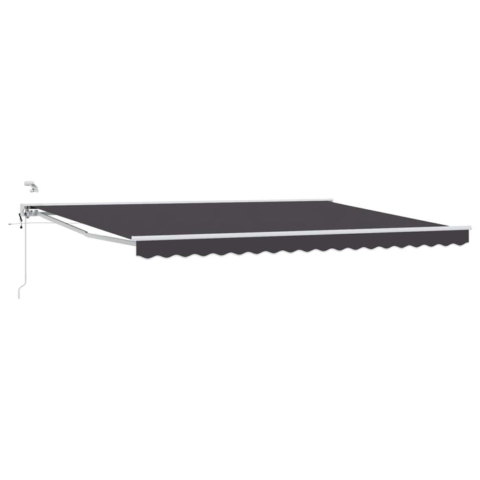 Cort electric retractabil Antracit și Alb 4,5 × 3 m - WALTI WALTI