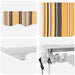Cort electric retractabil Galben, Gri și Alb 4,5 × 3 m - WALTI WALTI