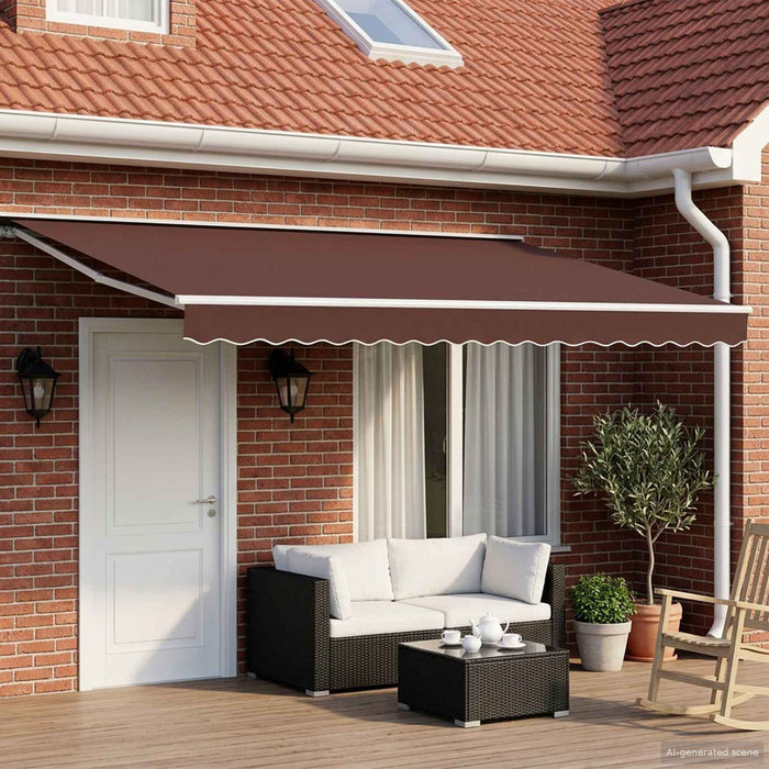 Cort electric retractabil Maro și alb 5 x 3 m - WALTI WALTI