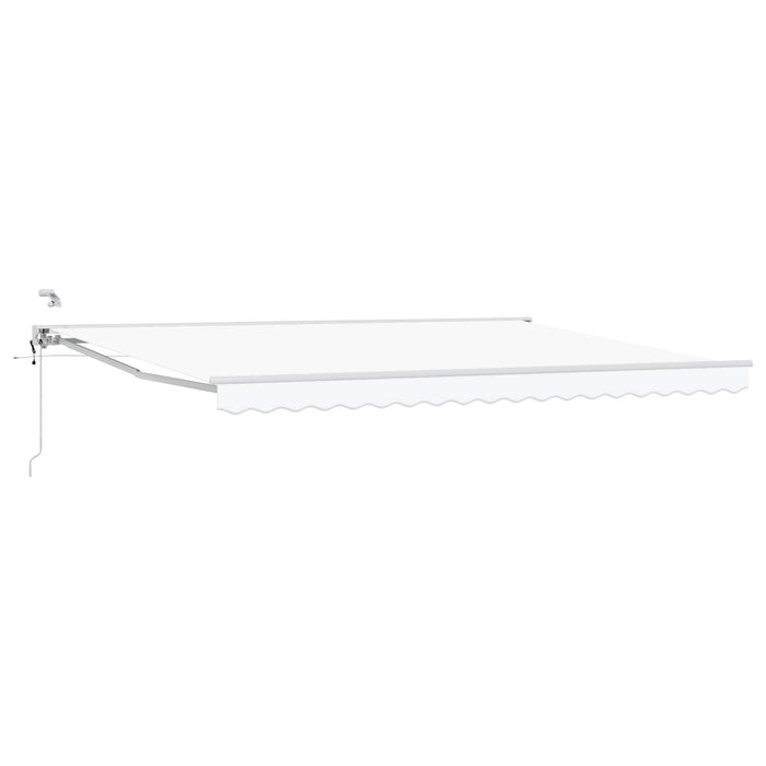 Cort electric retractabil Alb 5 x 3 m Poliester cu acoperire PU - WALTI WALTI