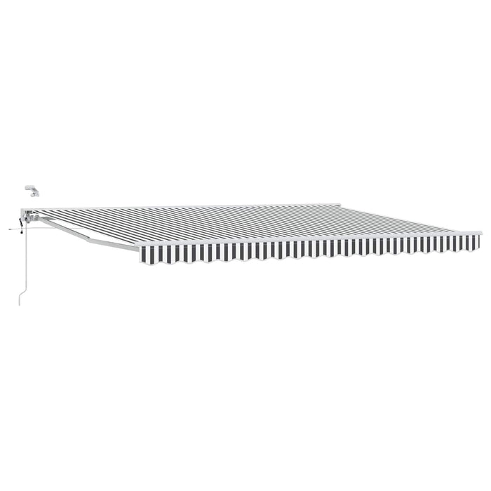 Cort electric retractabil Antracit și Alb 5 × 3,5 m - WALTI WALTI