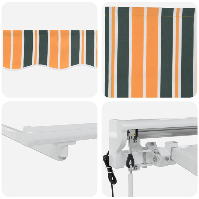 Cort electric retractabil Verde, Galben, Alb 5 × 3,5 m - WALTI WALTI