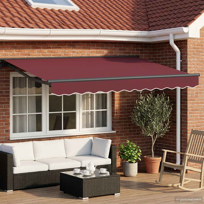Cort electric retractabil Bordo și Antracit 2,5 x 2 m WALTI