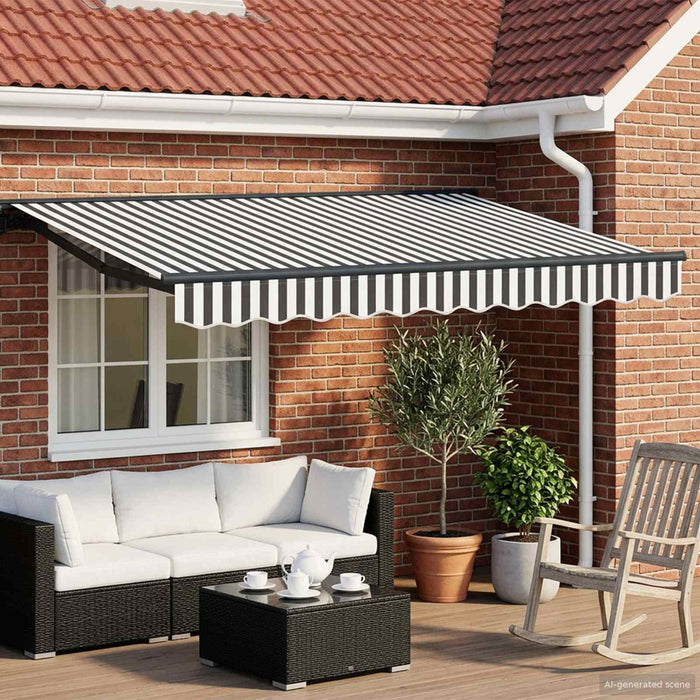 Cort electric retractabil Antracit și Alb 2,5 x 2 m - WALTI WALTI