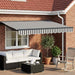 Cort electric retractabil Antracit și Alb 2,5 x 2 m - WALTI WALTI