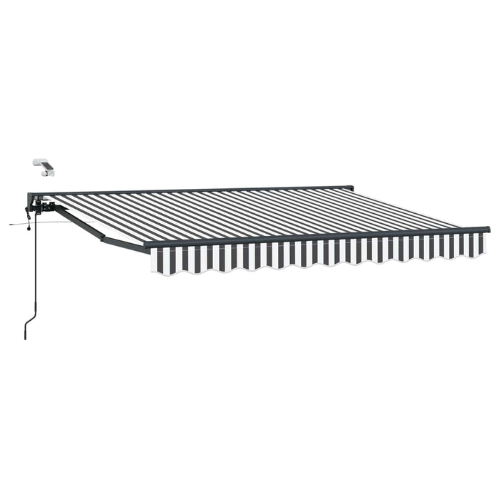 Cort electric retractabil Antracit și Alb 2,5 x 2 m - WALTI WALTI