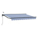 Cort electric retractabil Albastru, Alb, Antracit 3,5 x 2 m - WALTI WALTI