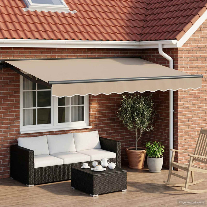 Cort electric retractabil Bej și antracit 3,5 x 2 m - WALTI WALTI