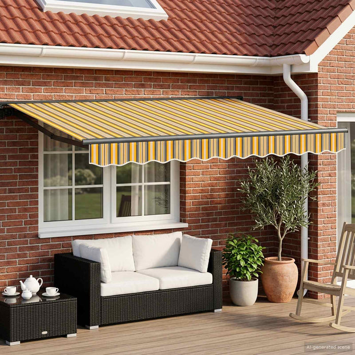 Cort electric retractabil Galben, Gri, Antracit 3 x 2,5 m - WALTI WALTI