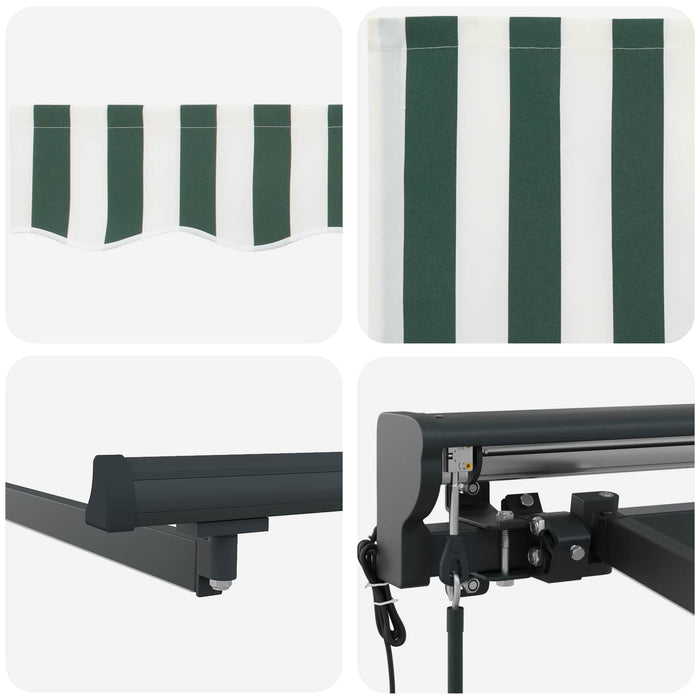 Cort electric retractabil Verde, Alb, Antracit 3 x 2,5 m - WALTI WALTI