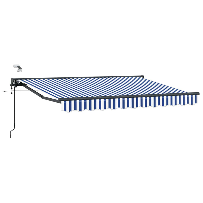 Cort electric retractabil Albastru, Alb, Antracit 3,5 x 2,5 m - WALTI WALTI
