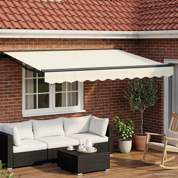 Cort electric retractabil Crem și Antracit 3,5 x 2,5 m - WALTI WALTI