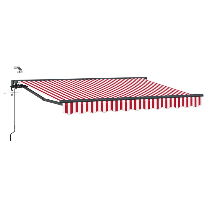 Cort electric retractabil Roșu, Alb, Antracit 3,5 x 2,5 m WALTI
