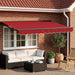 Cort electric retractabil Roșu și antracit 3,5 x 2,5 m - WALTI WALTI