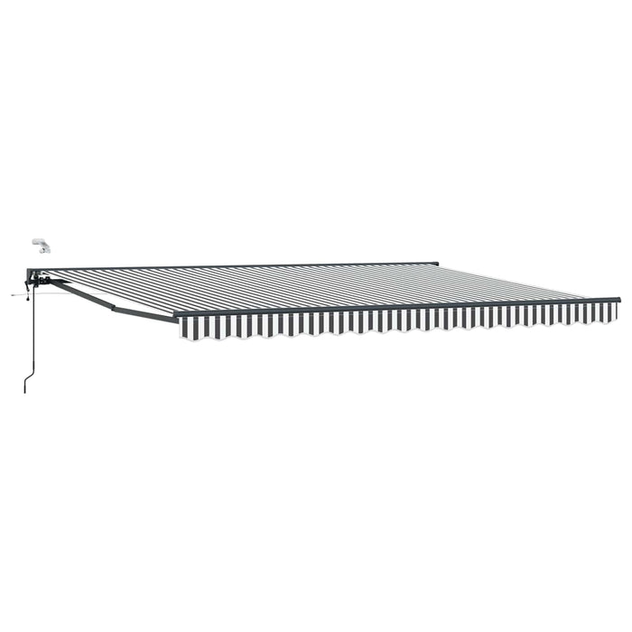 Cort electric retractabil Antracit și Alb 4 × 3 m - WALTI WALTI