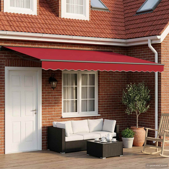 Cort electric retractabil Roșu și antracit 4 × 3 m - WALTI WALTI