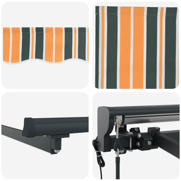 Cort electric retractabil Verde, Galben, Antracit 4 × 3 m WALTI