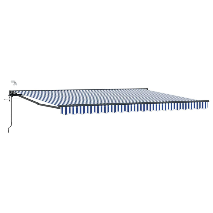 Cort electric retractabil Albastru, Alb, Antracit 4 × 3,5 m - WALTI WALTI