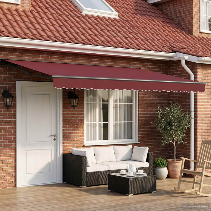 Cort electric retractabil Bordo și Antracit 4,5 × 3 m - WALTI WALTI