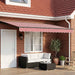 Cort electric retractabil Roșu, Alb, Antracit 4,5 × 3,5 m - WALTI WALTI