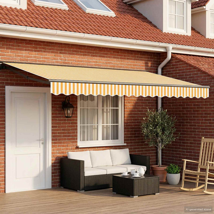 Cort electric retractabil Galben, Alb, Antracit 5 x 3 m - WALTI WALTI