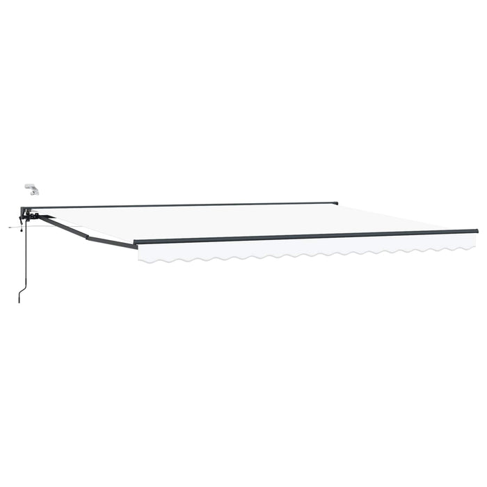 Cort electric retractabil Alb 5 x 3 m Poliester cu acoperire PU - WALTI WALTI