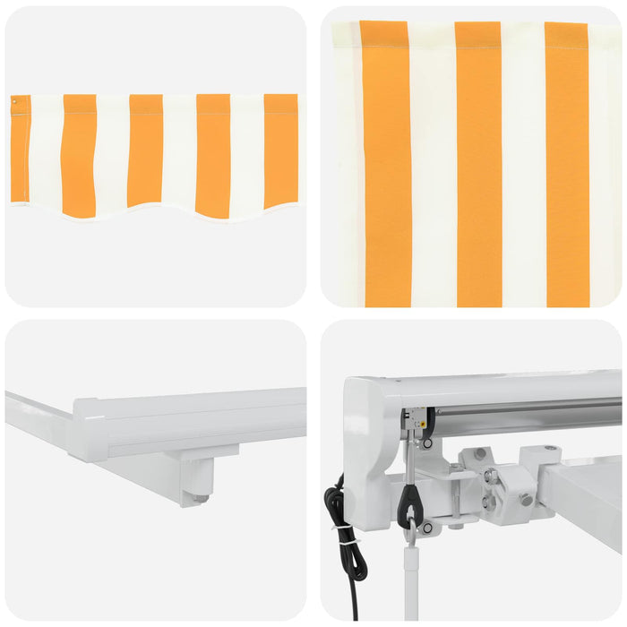 Cort electric retractabil Galben și alb 3 x 2 m - WALTI WALTI