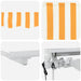 Cort electric retractabil Galben și alb 3 x 2 m - WALTI WALTI