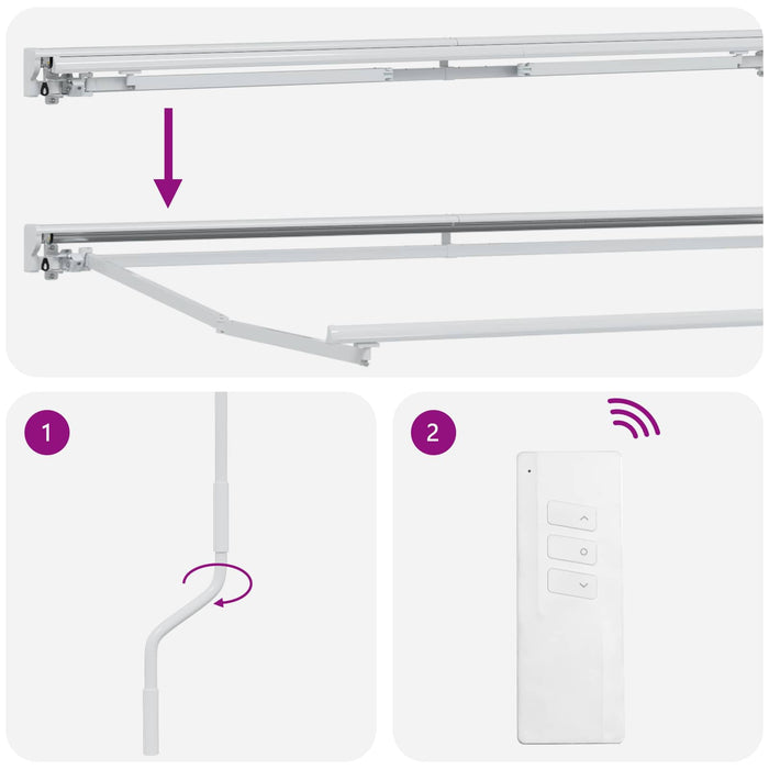 Cort electric retractabil Galben și alb 3 x 2 m - WALTI WALTI