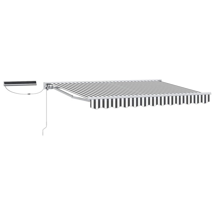 Cort electric retractabil Antracit și Alb 3,5 x 2 m - WALTI WALTI