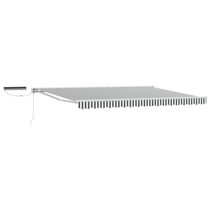Cort electric retractabil Antracit și Alb 4 x 2 m - WALTI WALTI