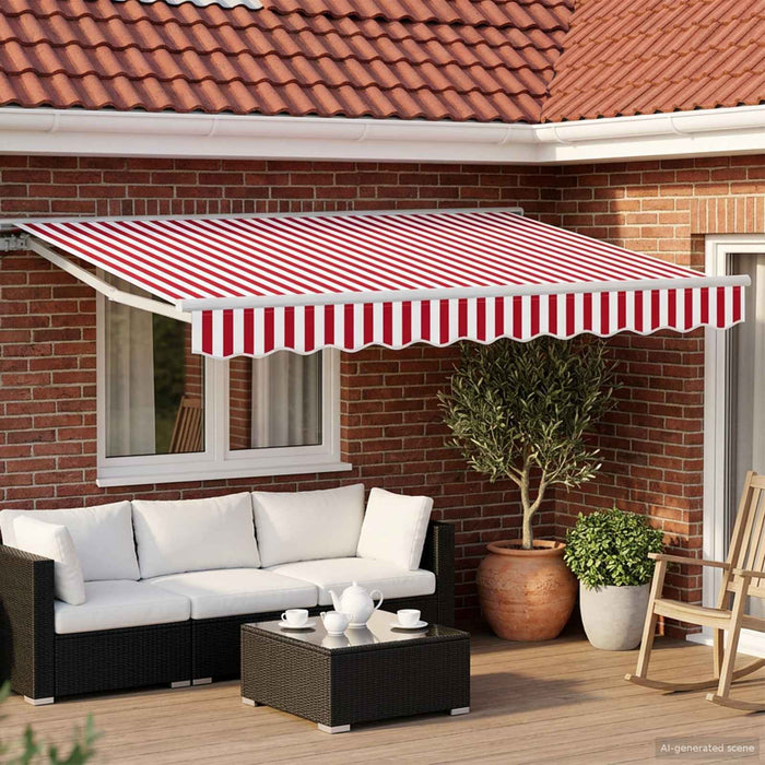 Cort electric retractabil Roșu și Alb 3 x 2,5 m WALTI