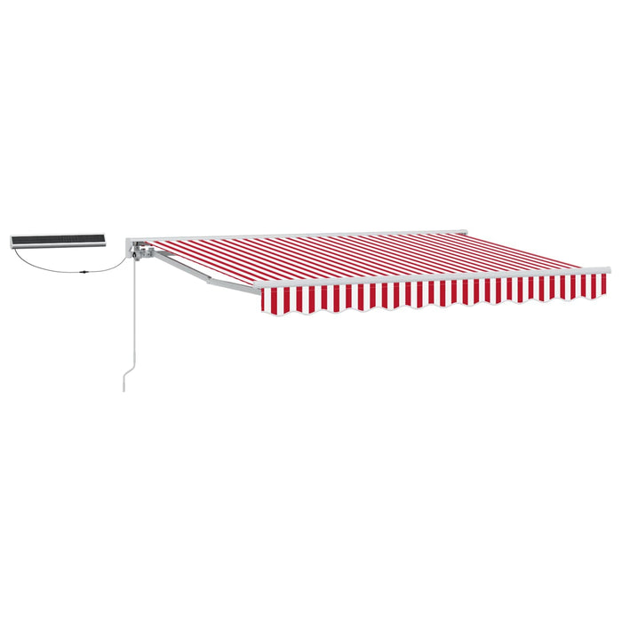 Cort electric retractabil Roșu și Alb 3 x 2,5 m WALTI