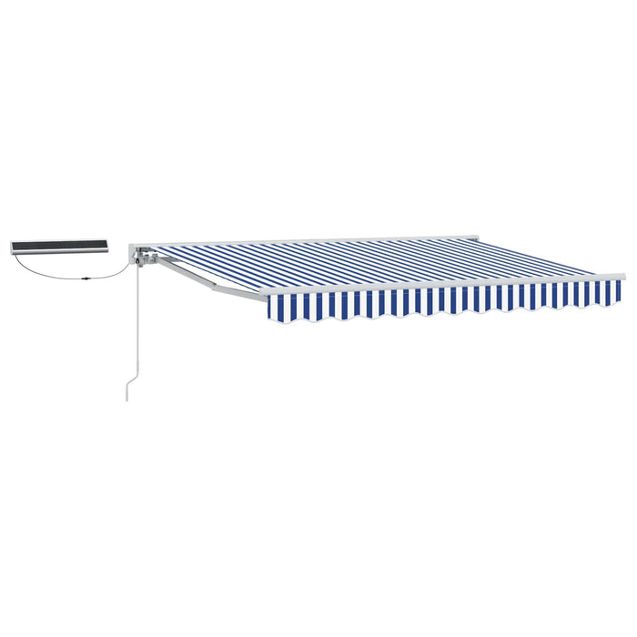 Cort electric retractabil Albastru și Alb 3,5 x 2,5 m - WALTI WALTI