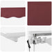 Cort electric retractabil Burgundy 4 × 3 m - WALTI WALTI