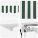 Cort electric retractabil Verde și alb 4 × 3 m - WALTI WALTI