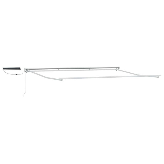 Cort electric retractabil Verde și alb 4 × 3,5 m - WALTI WALTI