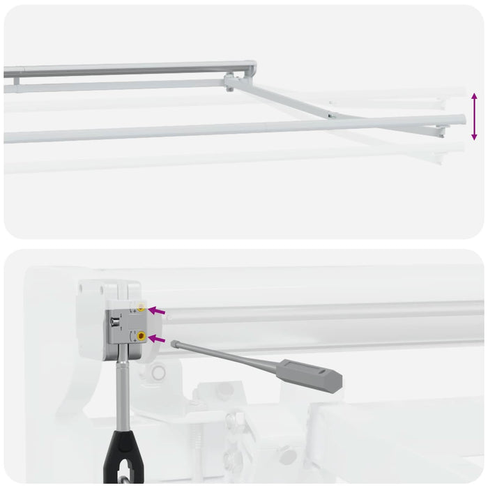 Cort electric retractabil Verde și alb 4 × 3,5 m - WALTI WALTI