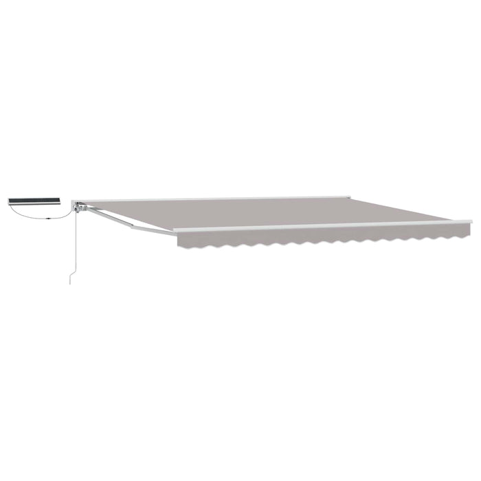 Cort electric retractabil Gri deschis și alb. 4,5 × 3 m WALTI