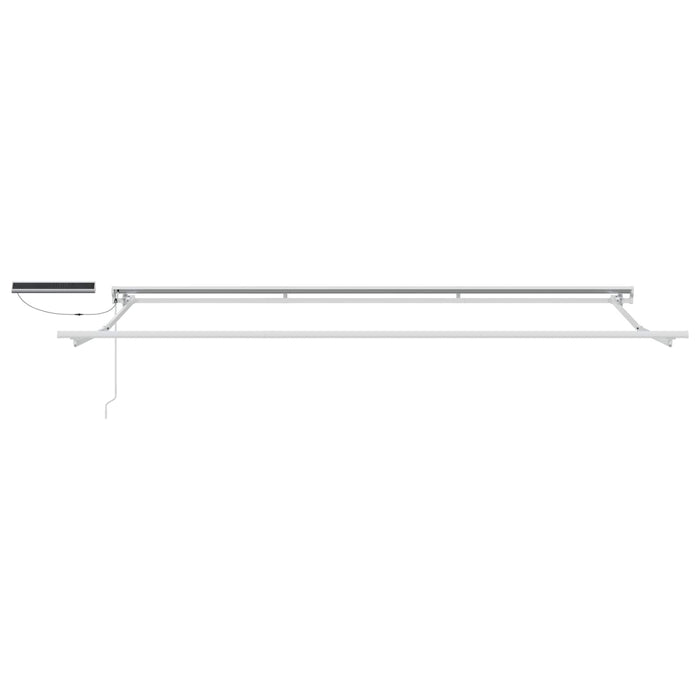 Cort electric retractabil Gri deschis și alb. 4,5 × 3 m WALTI