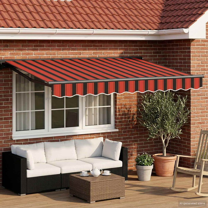 Cort electric retractabil Portocaliu, Negru, Antracit 2,5 x 2 m WALTI