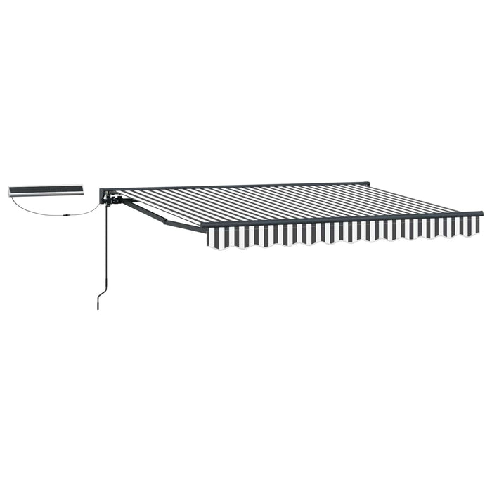 Cort electric retractabil Antracit și Alb 2,5 x 2 m - WALTI WALTI