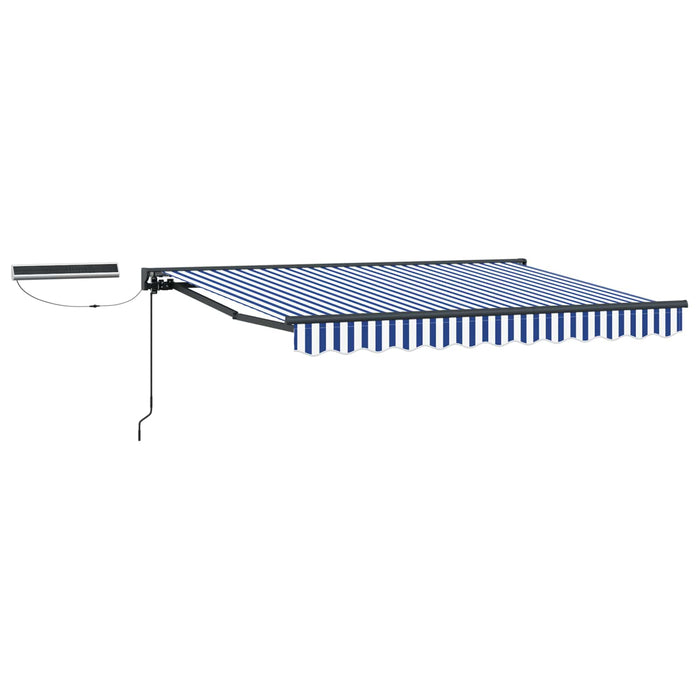 Cort electric retractabil Albastru și Alb 3,5 x 2 m - WALTI WALTI