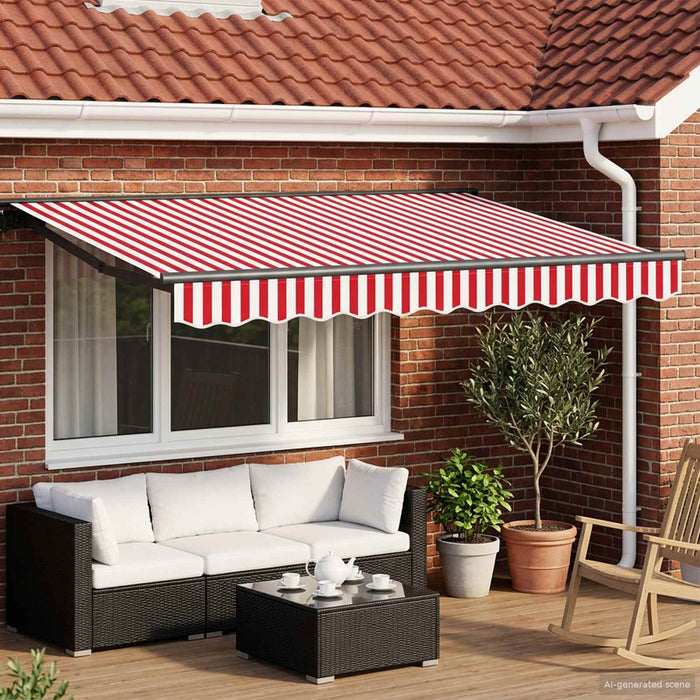Cort electric retractabil Roșu, Alb, Antracit 3 x 2,5 m WALTI
